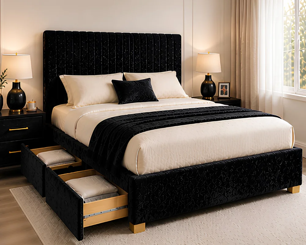 Elegant King Size Divan Bed Design - Elegant King Size Divan Bed with Mattress - Image 2