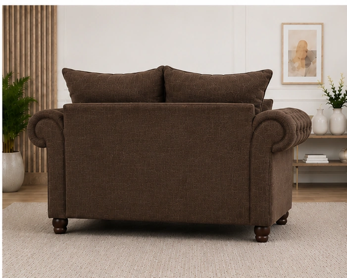Chocolate Brown 2 Seater Chesterfield Sofa – Classic Tufted Luxury Sofa - Image 3