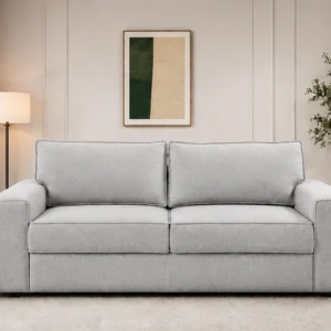 Modern Light Grey 2-Seater Sofa | Elegant Luxury Living Room Couch
