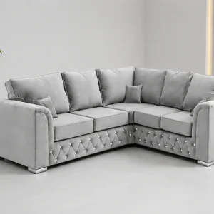 Luxury Camel Fabric L-Shaped Sofa – Spacious Modern Corner Sectional