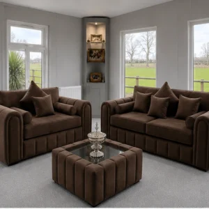 Brown Lilly 3+2 Sofa Set - Luxury Lilly 3+2 Sofa Set - Lilly Luxury 3+2 Seater Sofa Set – Modern & Comfortable Design