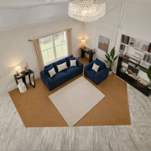 Lilly Premium 3+1 Sofa Set - Blue Lilly 3+1 Sofa Set