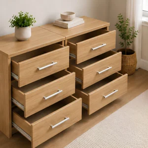 2 Bedside Tables with 3 Drawers – Modern Bedroom Furniture - Tables with 3 Drawers