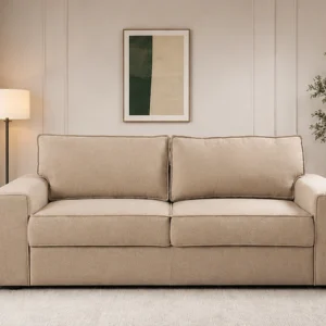 Elegant Beige 2-Seater Sofa _ Modern Luxury Living Room Sofa
