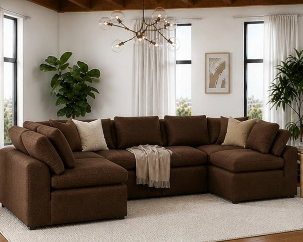 Contemporary U Shape Sofa – Modern Lounge Furniture - Image 3