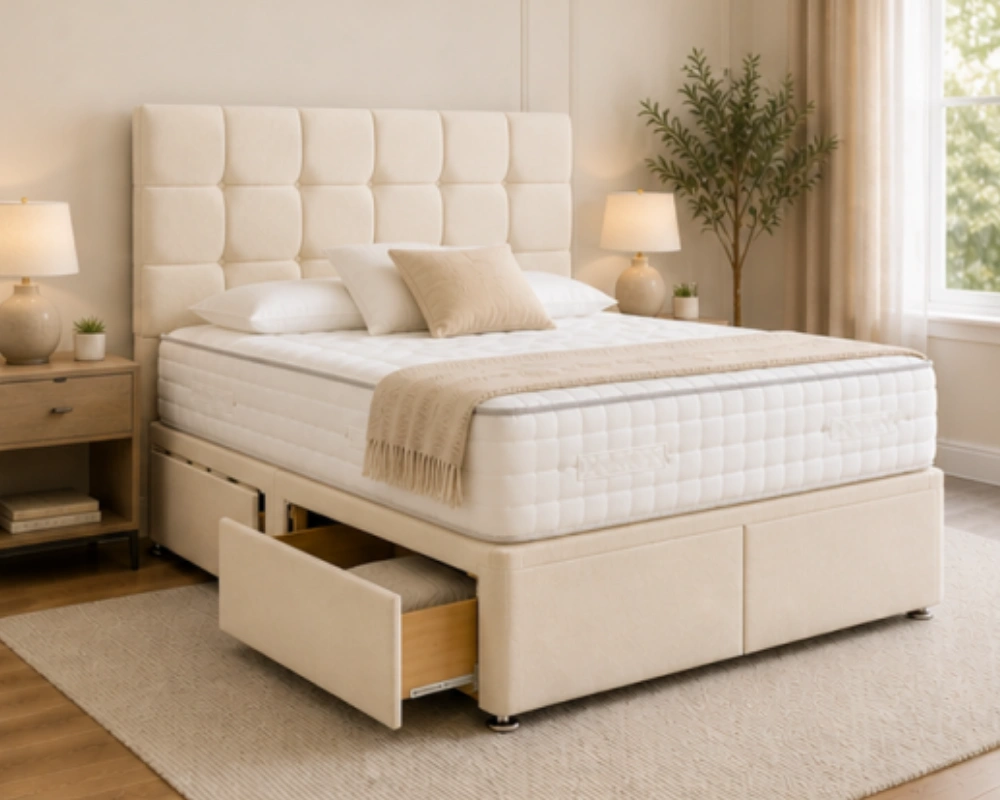 Comfortable King Size Divan Bed – Comfortable King Size Bed with Mattress and Drawers - Image 2