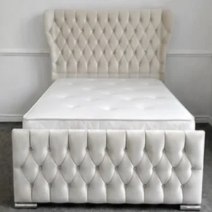 Platinum White 3ft Oxford Bed – Luxury Bedroom Design with Mattress