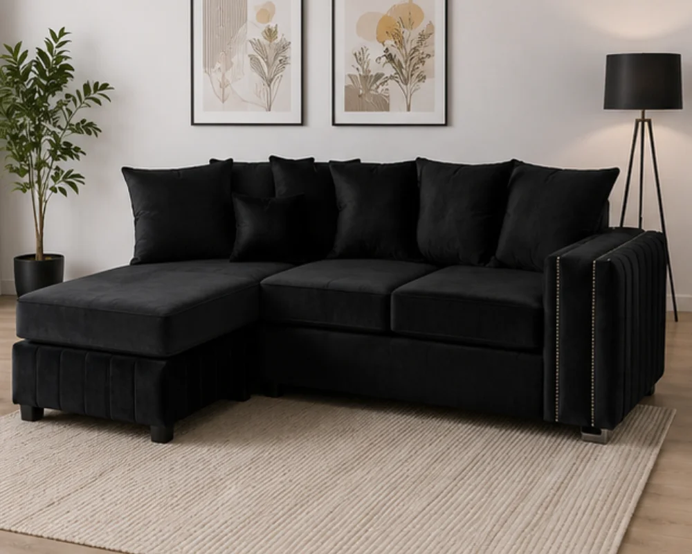 Maya 4 Seater L Shape Sofa – Stylish Corner Lounge Sofa - Modern Maya 4 Seater Sofa - Image 4