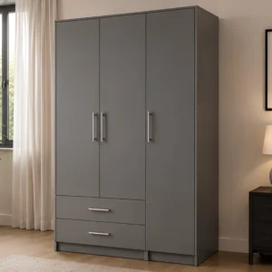 Premium 3 Door Wardrobe with 2 Drawers