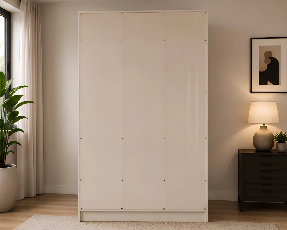 Modern 3 Door Wardrobe with 2 Spacious Drawers - Contemporary Bedroom Storage Cabinet - Image 4