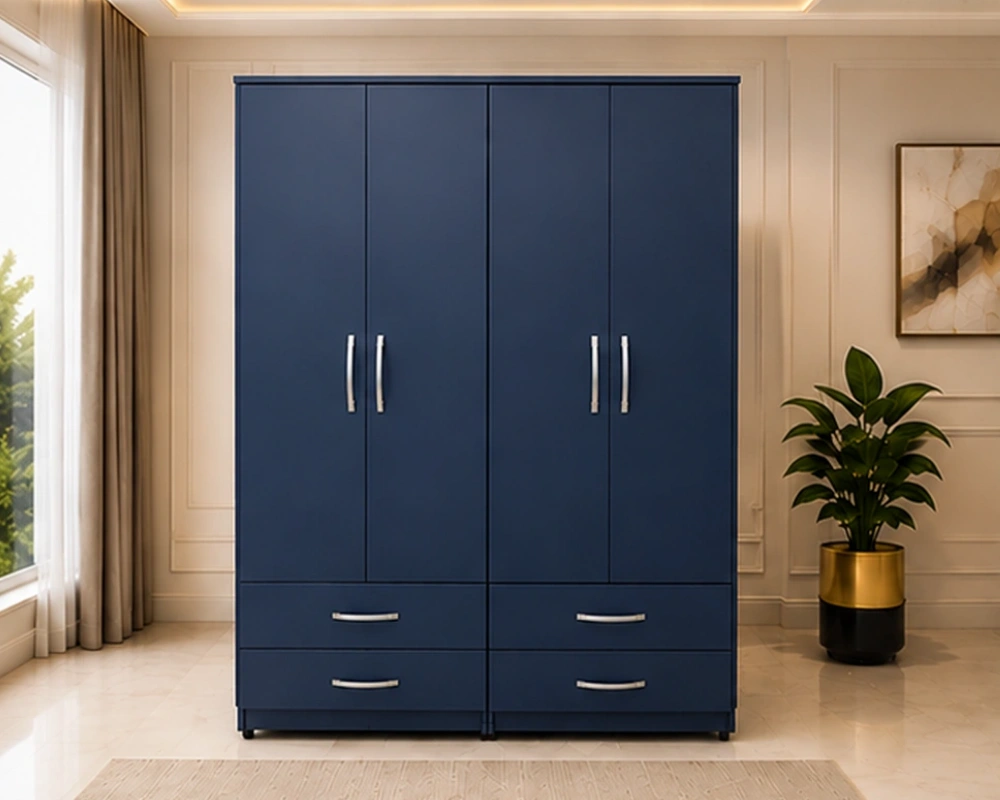 Luxury 4 Door 4 Drawer Wardrobe – Large Bedroom Storage Cabinet for Clothes, Accessories and Essentials