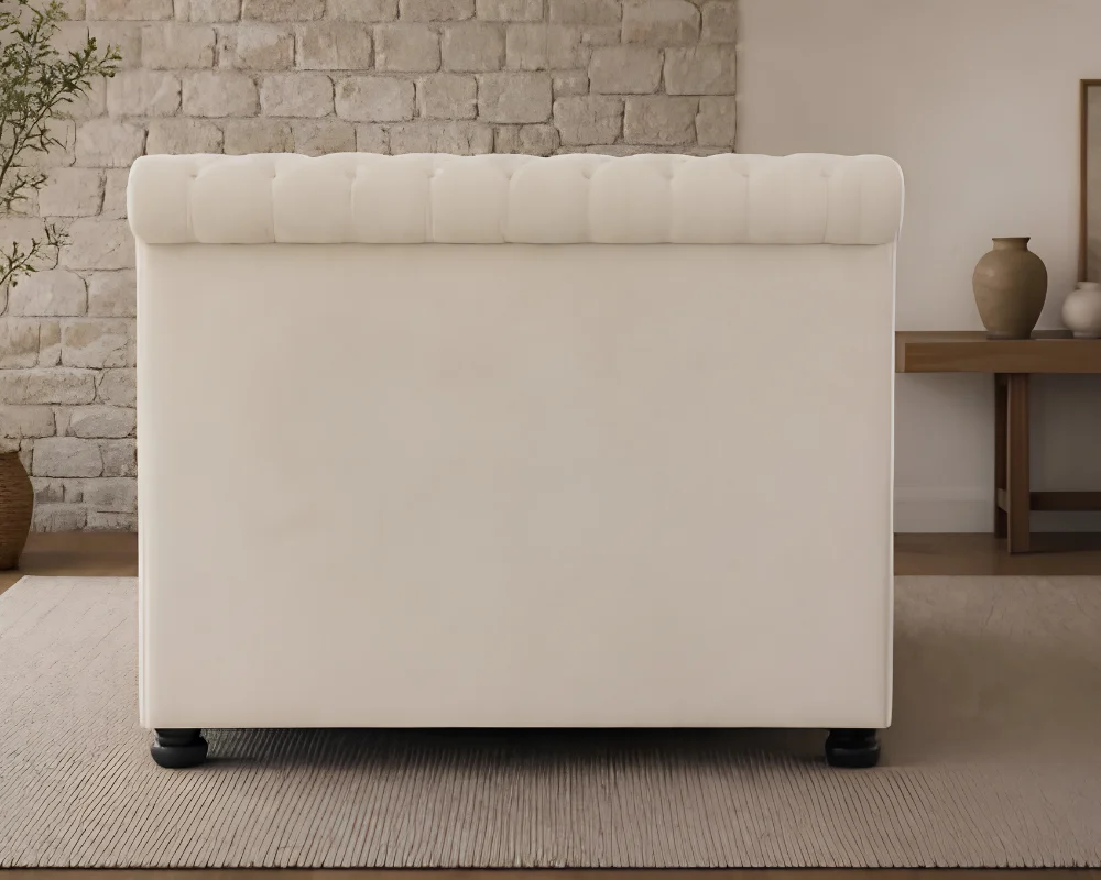 Contemporary Velvet King Size Sleigh Bed - 5ft Bed Frame - King Bed with Mattress - Image 4