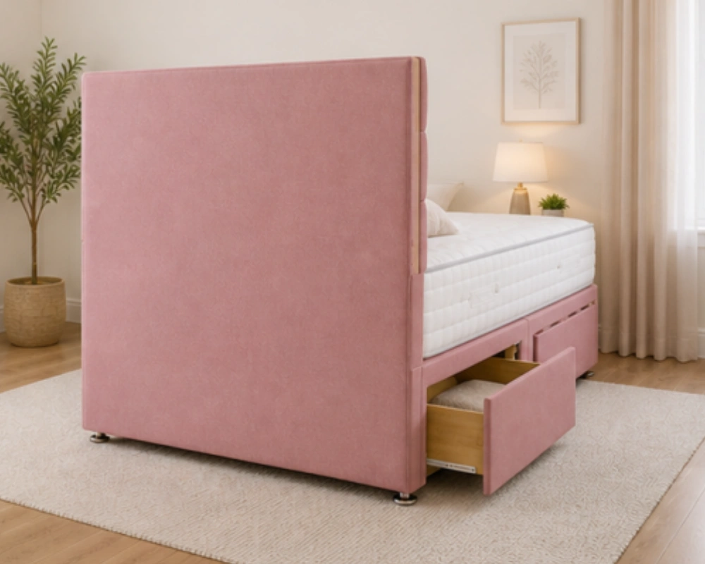 Premium Double Divan Bed Frame – Premium Double Divan Storage Bed - Elegant Double Divan Bed with Mattress - Image 4