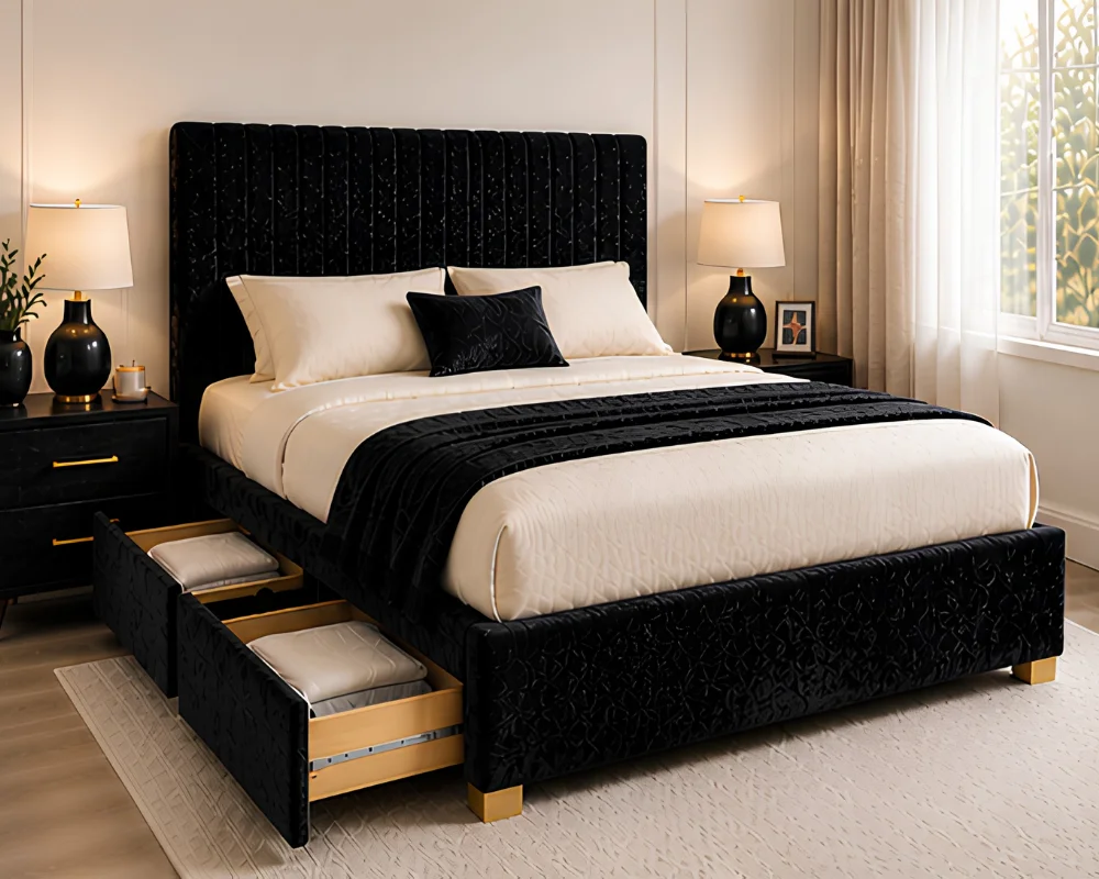 Elegant King Size Divan Bed Design - Elegant King Size Divan Bed with Mattress - Image 3