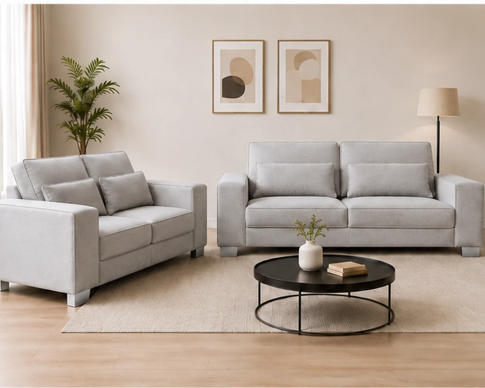 Premium Grey Sofa Set – Contemporary 3+2 Seater Sofa for Living Room - Image 5