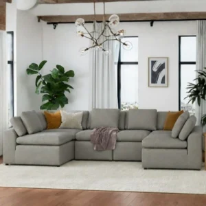 Spacious 6 Seater U Shape Sofa – Comfortable Lounge