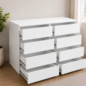 Chest of 4+4 Drawers – Premium Wooden Storage Unit - Chest of Four Drawers