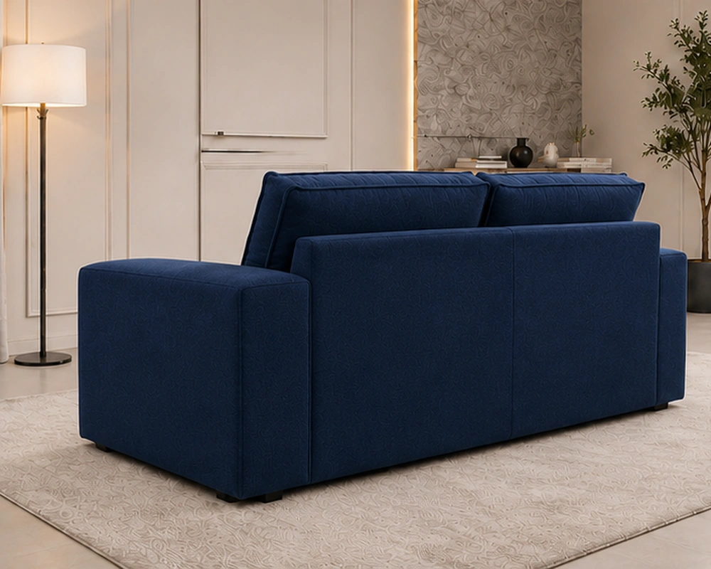 Luxury Navy Blue L-Shaped Sofa | Modern Sectional Corner Sofa - Image 5