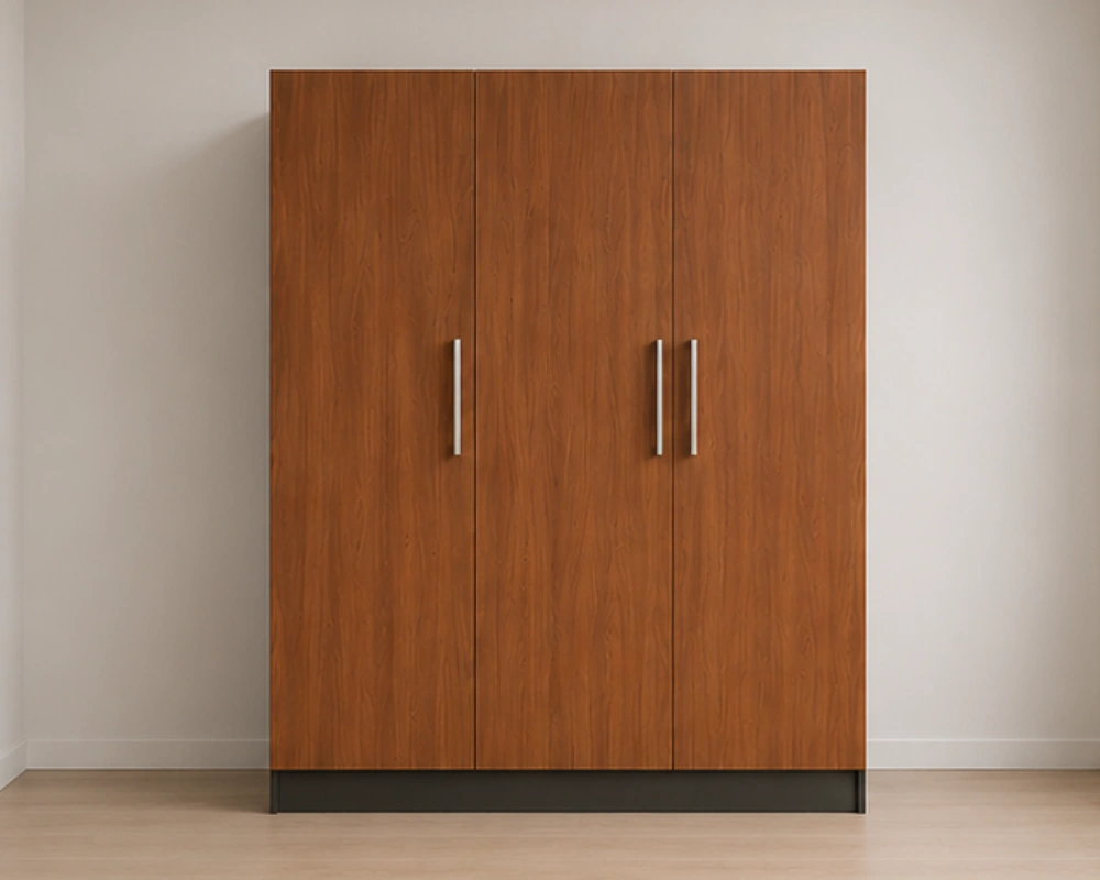 3 Door Walnut Wardrobe – Stylish Wooden Wardrobe - Image 2