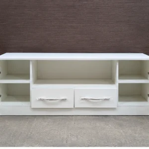 Contemporary TV Stand with Spacious Storage Drawers & Side Compartments – Modern Entertainment Unit