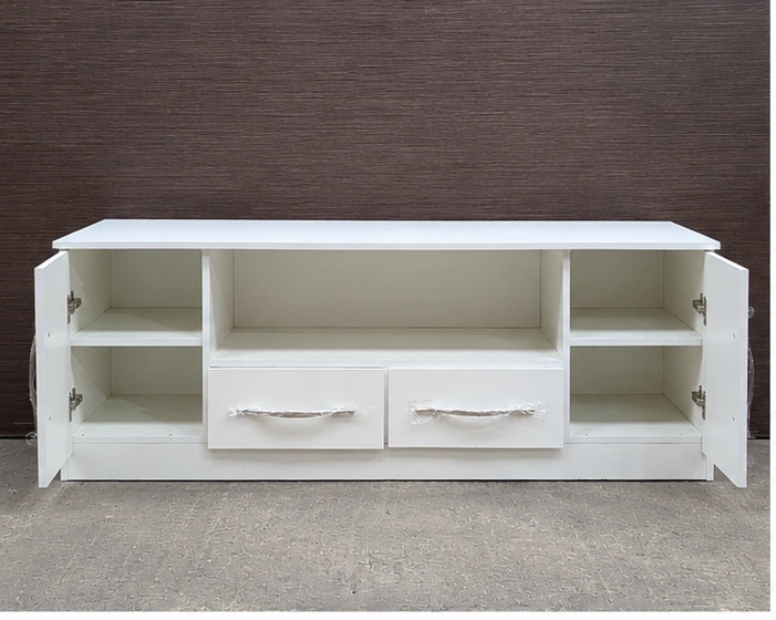 Contemporary TV Stand with Spacious Storage Drawers & Side Compartments – Modern Entertainment Unit