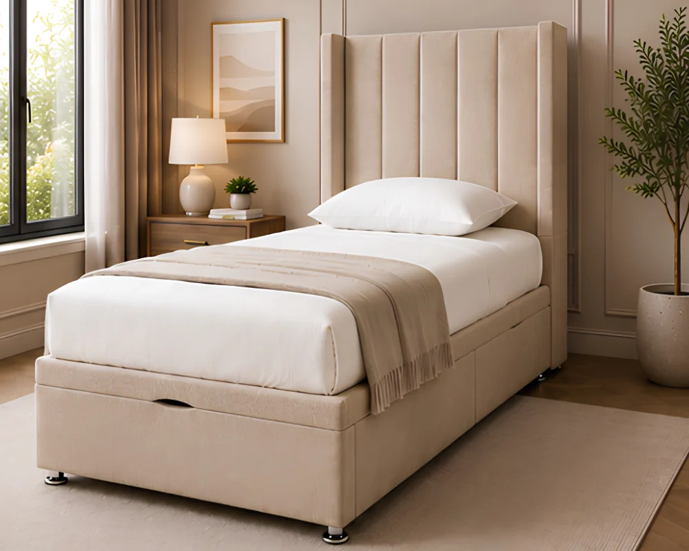 Single Ottoman Bed with Mattress – Single Ottoman Storage Bed with Mattress - Image 2