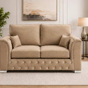 Elegant 2 Seater Sofa – Stylish Living Room Furniture Luxury Chesterfield Style 2 Seater Sofa
