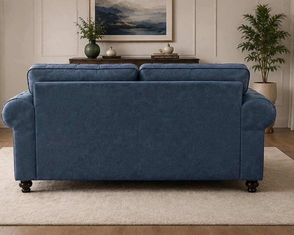 Oakland 3 Seater Fabric Sofa – Classic Rolled Arm Design Stylish & Comfortable Couch with Deep Cushions & Premium Finish - Image 4