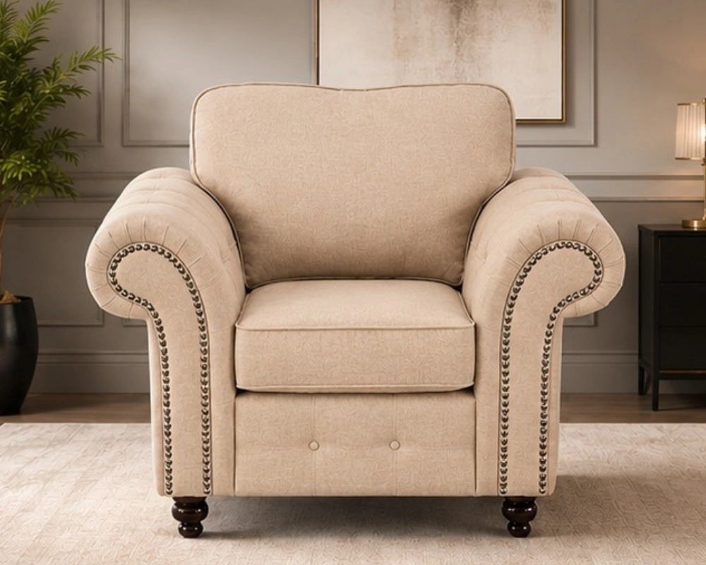 Oakland Sofa – Luxury Curved Armchair Design - Premium Comfort & Elegant Finish