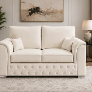 Elegant Living Room Sofa – Premium 2 Seater Design Luxury Quilted 2 Seater Sofa – Modern Home Furniture