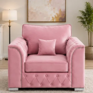 Elegant Chesterfield 1 Seater Sofa Regal Tufted 1 Seater Sofa