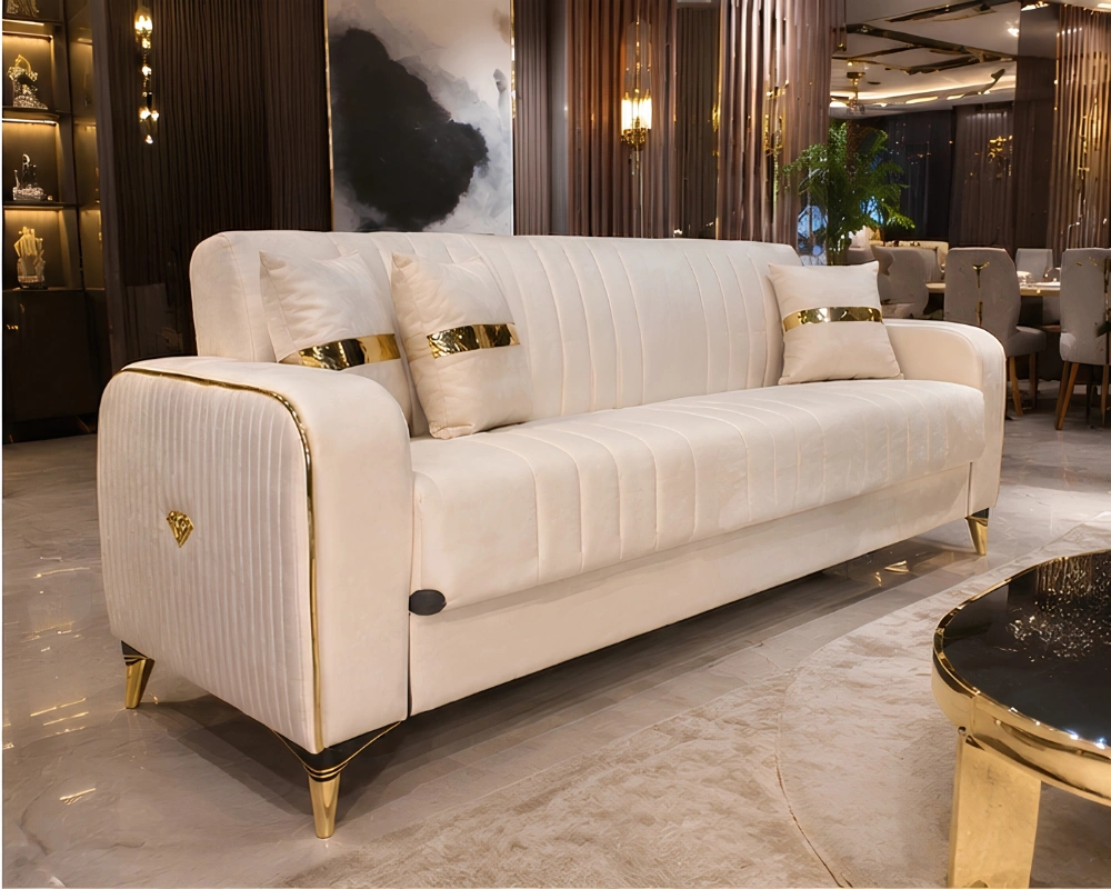 3 Seater Sofa Bed with Storage – Modern Convertible Design - Image 2