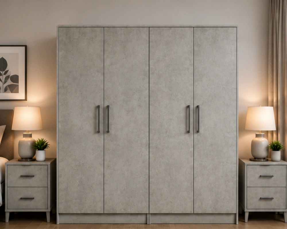 Durable 4 Door Wardrobe – Stylish Wooden Wardrobe - Spacious 4 Door Wardrobe – Luxury Family Storage Solution - Image 2