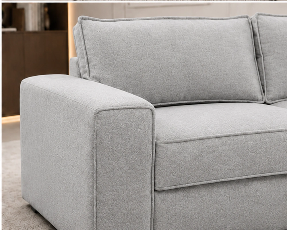 Modern Light Grey 2-Seater Sofa | Elegant Luxury Living Room Couch - Image 4