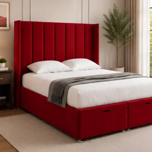 Comfortable Super King Ottoman Bed with Mattress - Super King Bed with Gas Lift Storage