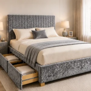 Modern Double – Divan Double Storage Bed Frame – Mattress Included