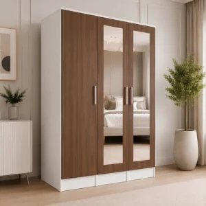 Modern 3 Door Mirrored Wardrobe – Modern 3 Door Wardrobe with 2 Mirrors