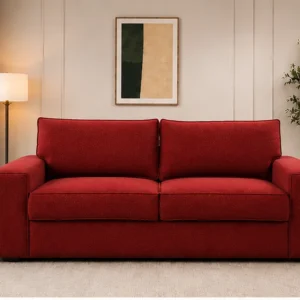 Modern Red 2-Seater Sofa | Elegant Luxury Living Room Couch
