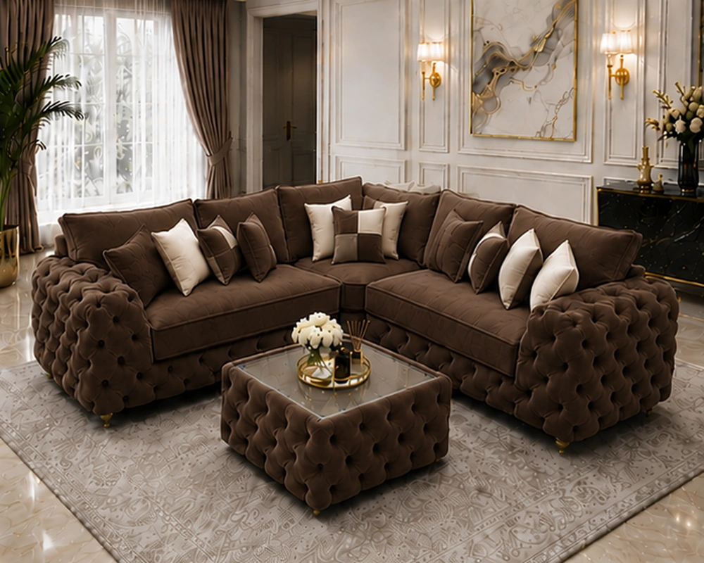 Elegant Ashton Sectional Couch – Luxury Modern Fabric Corner Sofa - Image 2