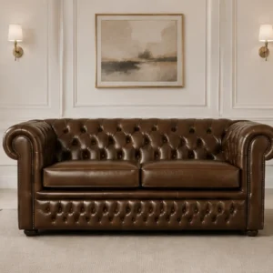 Luxury Chesterfield 2-Seater Sofa - Premium Chesterfield 2-Seater Leather Sofa