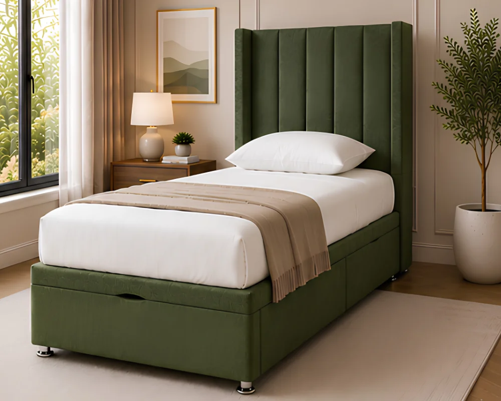 Stylish Single Ottoman Bed with Mattress - Modern Single Ottoman Bed with Mattress - Image 2