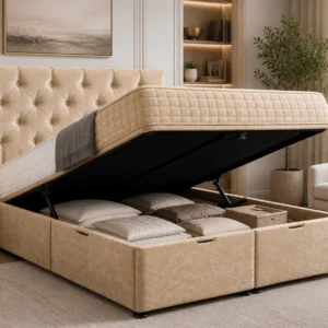 Stylish King Size Storage Bed with Mattress - King Ottoman Bed with Mattress