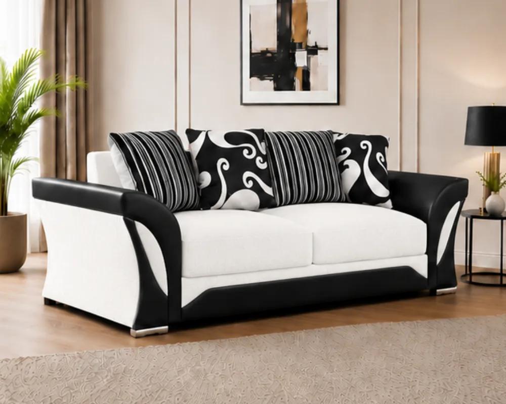 Shannon 3 Seater Sofa – White Elegant Luxury Living Room Sofa - Image 3