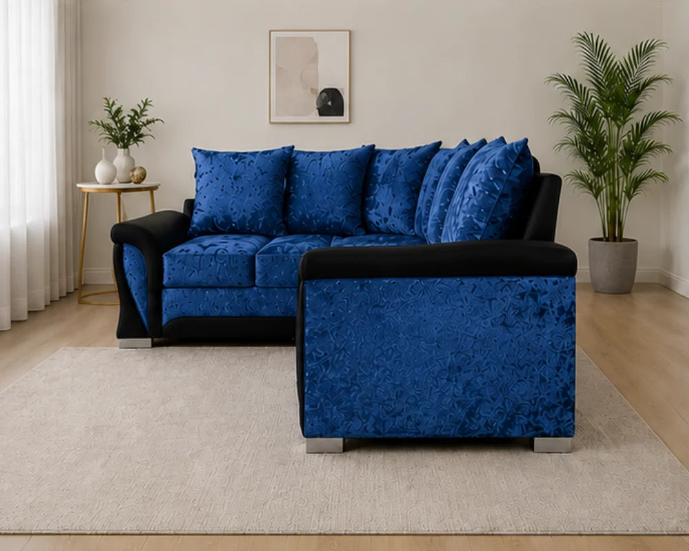 Premium Blue 4 Seater Sofa - Stylish Shannon Living Room Furniture - Image 2