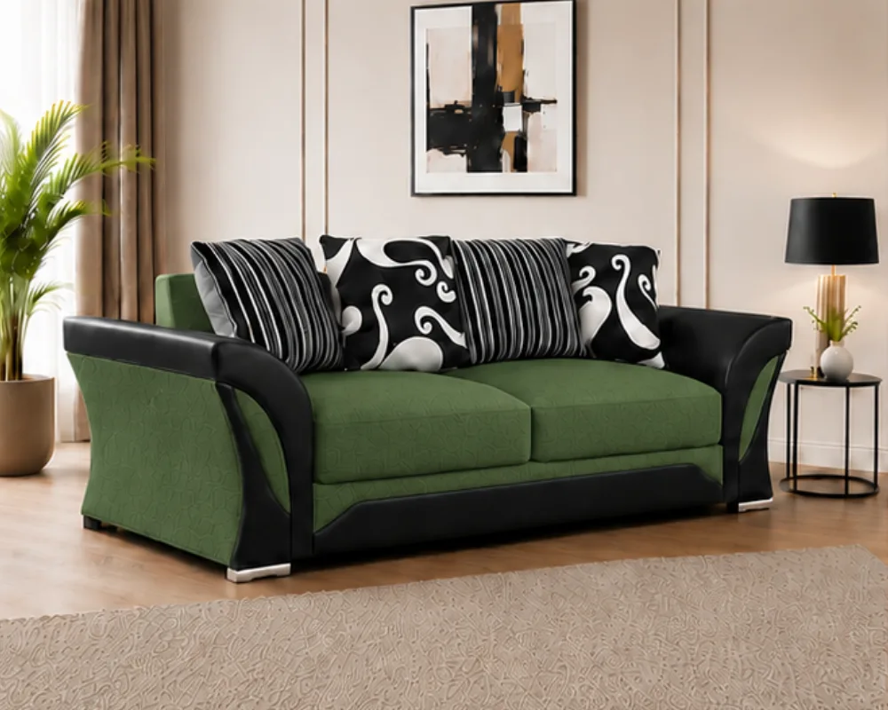 Luxury Shannon Sofa in Green - Premium 3 Seater Living Room Sofa - Image 3