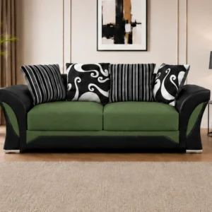 Luxury Shannon Sofa in Green - Premium 3 Seater Living Room Sofa