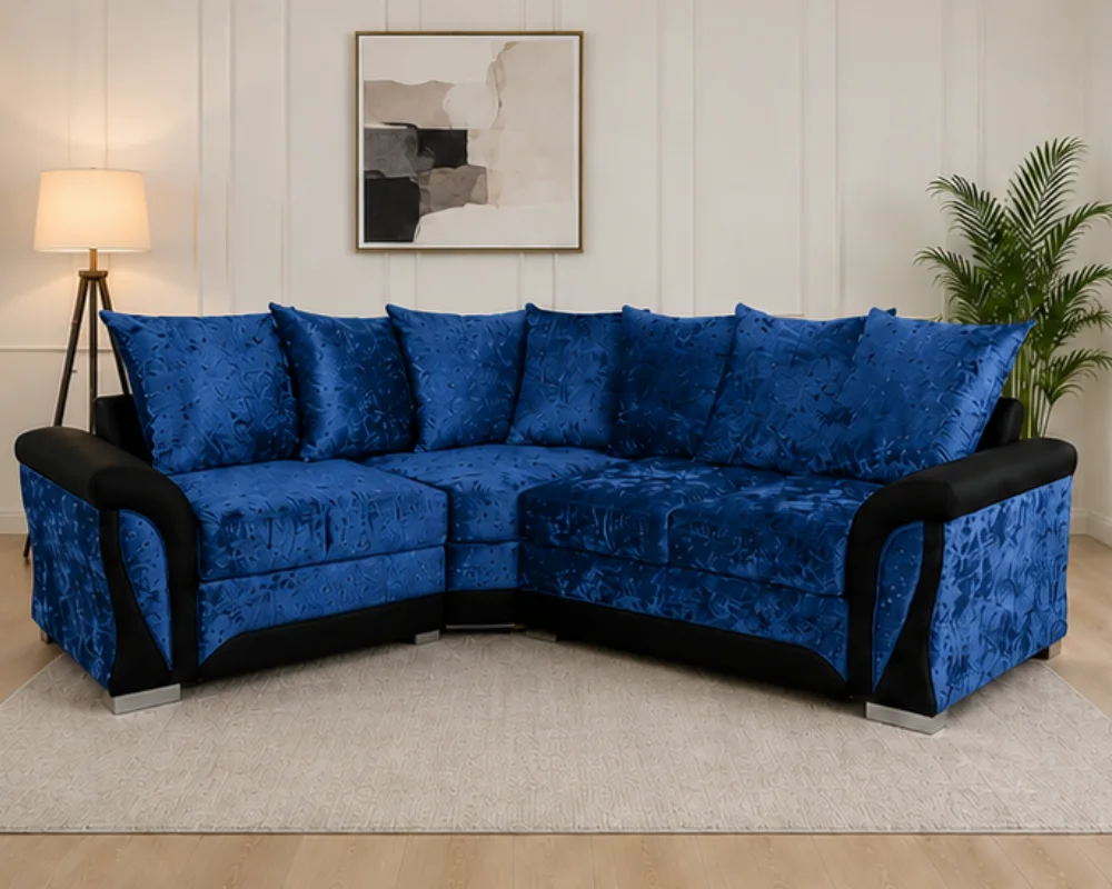 Premium Blue 4 Seater Sofa - Stylish Shannon Living Room Furniture