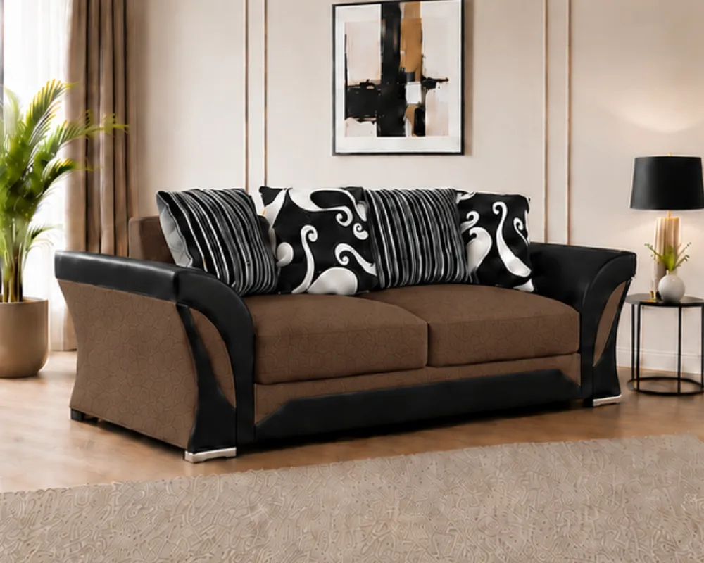 Brown Shannon 3 Seater Sofa - Premium Comfort & Elegant Design - Image 2