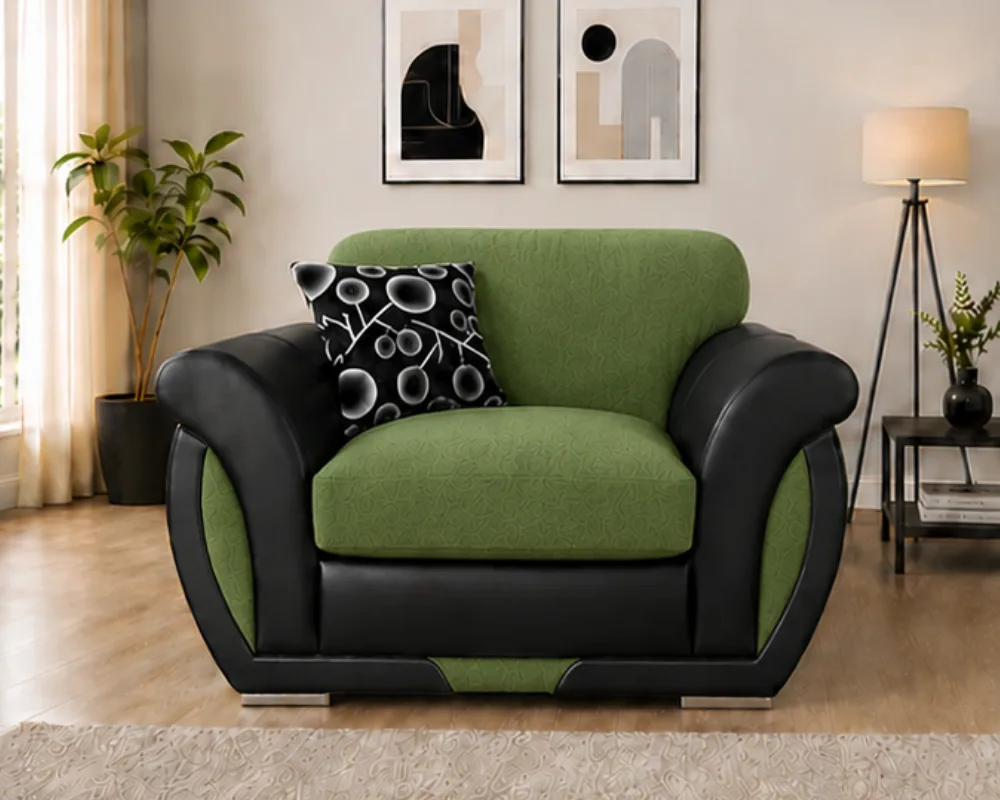 Modern Shannon Green 1 Seater Sofa – Comfortable Armchair