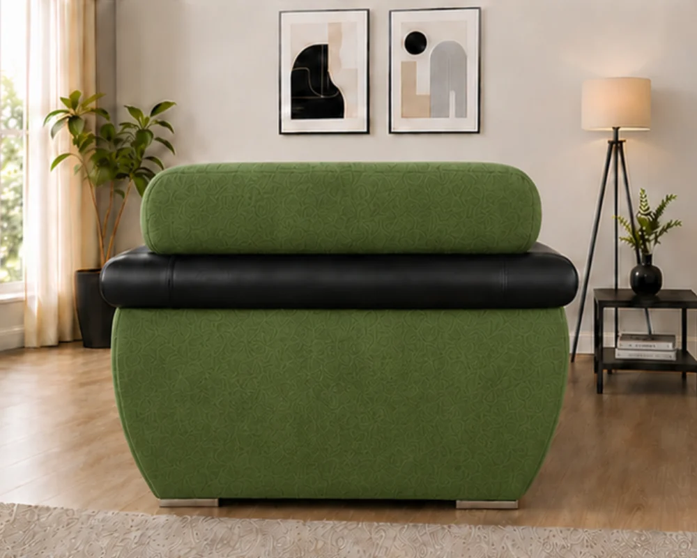 Modern Shannon Green 1 Seater Sofa – Comfortable Armchair - Image 4